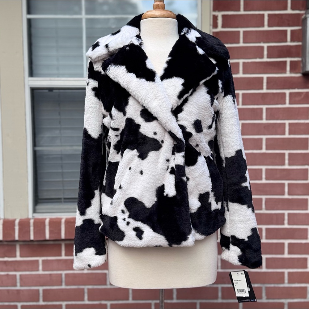 Collection B Black and White Faux Fur Jacket
